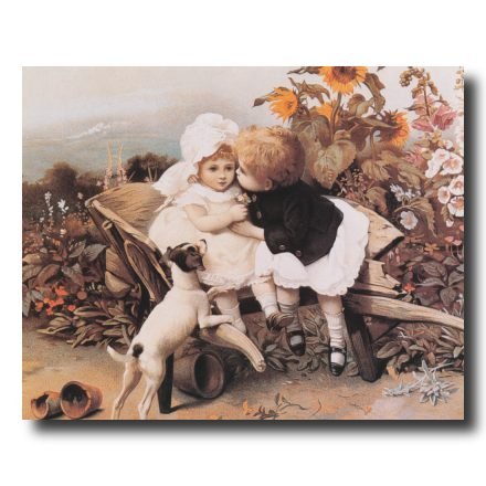 Best Price Victorian First Kiss Little Boy Girl Home Decor Wall Picture 8x10 Art Print