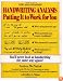 Handwriting Analysis : Putting It to Work for You