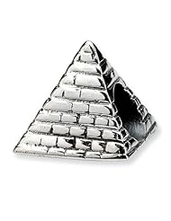 Sterling Silver Pyramid Charm Bead Fits Pandora Chamilia Biagi Bracelet