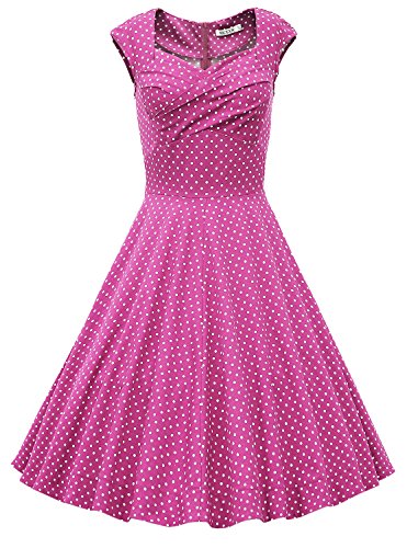 MUXXN Women's Elegant Sweetheart Neckline Fit and Flare Cocktail Dress