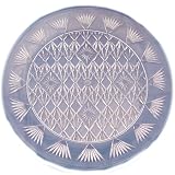 Diamond Cut Plastic Round Tray - 16