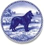 Belgian Shepherd Groendael: Danish Blue Porcelain Plate