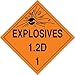 Accuform MPL112CT10 Shipping Labels & Placards DOT Placards EXPLOSIVES 12D (GRAPHIC) 10 3/4" x 10 3/4" PF-CardStck 10PK