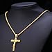 U7 Jewelry Men's Stainless Steel Jesus Christ Cross Crucifix Pendant Necklace