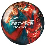  : Bowlingball, Bowlingkugel Brunswick " Power Groove " Orange/ Teal