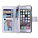 iPhone 6 Plus Case, iPhone 6s Plus Case, TabPow [Wallet Case] 9 Card Holder [Detachable Wallet Folio] PU Leather Flip Case Cover for iPhone 6 Plus/iPhone 6s Plus (5.5 inch), White