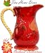 WATER PITCHER, JUICE PITCHER, ORCHARD RED TUSCANY