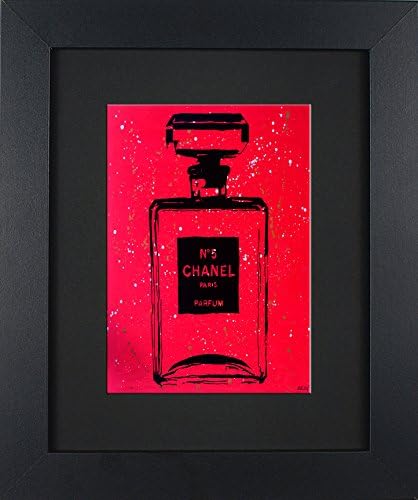 FRAMED Chanel Pop Art Red Urban Chic 8x10 in Black Frame Art Decor by PopArtQueen