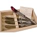 Stainless Steel Laguiole French 4 Cheese or butter spreaders in gift wood box
