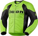 Icon Overlord Leather Jacket - Green - 2XL