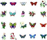 Viking 1+/Rose Embroidery Machine Card BUTTERFLIES I Viking 1+/Rose Embroidery Machine Card BUTTERFLIES I