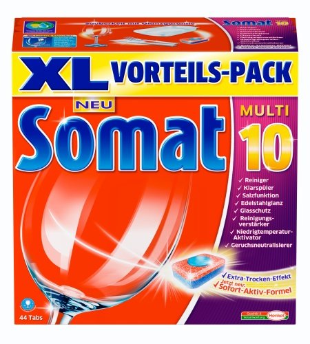 Produkt-Bild: Somat  10 Geschirrsp&uuml;ltabs XL, 44 Tabs