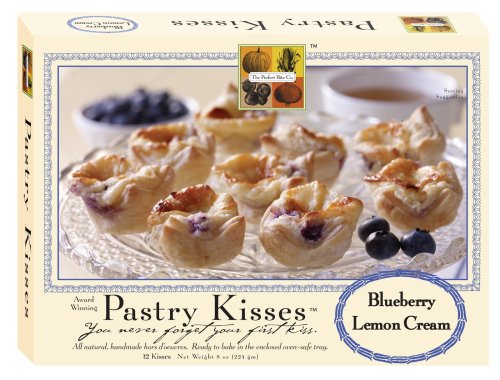 The Perfect Bite Co Pastry Kisses- Blueberry Lemon Cream, 12 Count Tray, 8-Ounce Box (Pack... by Appetizers
