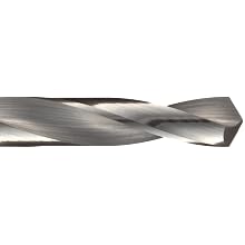 Precision Twist D33F Solid Carbide Short Length Drill Bit, Uncoated (Bright) Finish, Round Shank, Spiral Flute, 118 Degree Point Angle