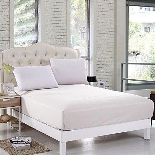 Royal Legend Linen Luxuary 300-Thread-Count 100% Egyptian Cotton Twin Extra-Long 1 Piece Fitted (Bottom) Sheet Fit Up to 21" Deep Pocket, White