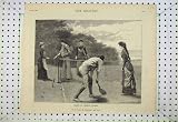 1882 LAWN TENNIS SPORT NET RAQUET MEN WOMEN HOPKINS