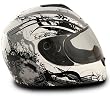 Vcan 136 Full Face Cat Silver Full Face DOT Approved Motorcycle Helmet