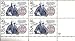 Image: 1983 BENJAMIN FRANKLIN & SWEDEN TREATY #2036 Plate Block of 4 x 20 cents US Postage Stamps