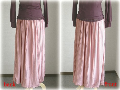 長身の方必見！ ちょっぴりお上品なプリーツバルーンロングスカート♪
