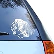 Chicago Blackhawks 8x8 White Decal Logo