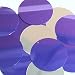Purple Silver Metallic Round 2 inch Couture Sequin Pailletttes. Made in USA.