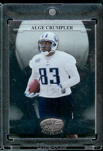 2008 Leaf Certified Materials Football Card - Alge Crumpler / Tennessee Titans / NFL Trading Card in Protective Display Case!
