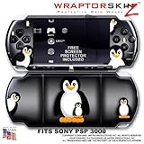 Penguins on Black WraptorSkinz Skin and Screen Protector Kit fits Sony PSP  ....