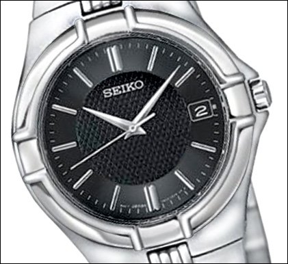 Seiko Men's SGEC67 Dress Silver-Tone Watch