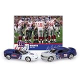 New York Giants 2008 Dodge Charger and Chevrolet Corvette Die Casts with Team Card