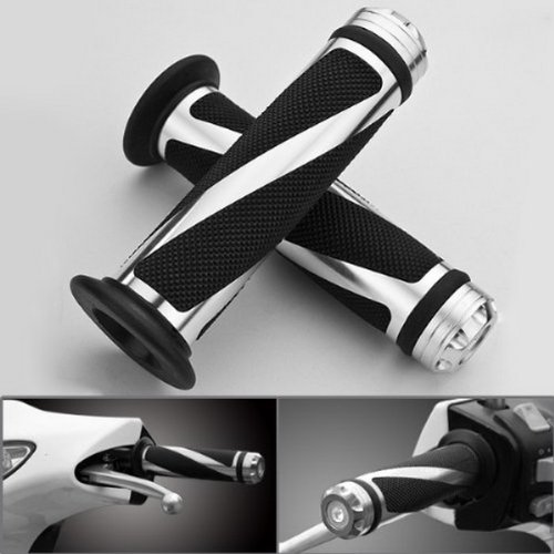 Chrome Motor part 2PCS Aluminum Motorcycle Universal 7/8" Bar End Slider Cap Plug Handlebar Hand Grips Fit For Sport Street Dirt Off Road Bike