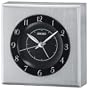 Seiko Mantel Clock Silver-Tone Metal and Glass Case Skeleton Movement