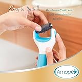 Amope Pedi Perfect Pedicure Foot File/Foot Smoother Mixed Refills with Diamond Crystals for stubborn, thick hard skin-Contains 2 Replacement Roller Heads (1 Extra Coarse and 1 Soft Touch)