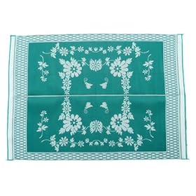  Mings Mark FB4 6 inch X 9 inch Green Floral Mat