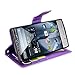 Cellularvilla Sharp Aquos Crystal Pu Leather Wallet Card Flip Open Pocket Case Cover Pouch for Sharp Aquos Crystal 306SH (Purple Glitter)