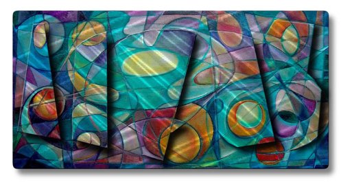36x18 Abstract,cubism metal wall art, modern home decor, contemporary wall sculpture