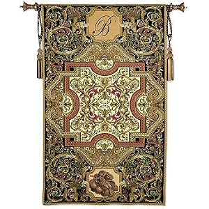 Parisian Monogram Wall Tapestry - 46"W x 70"H - Frontgate
