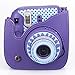 CAIUL Compatible Mini 8 Camera Case Bag with Soft PU Leather Material for Fujifilm Instax Mini 8 8+ 9 Film Camera (Purple)