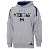 Nike Michigan Wolverines Ash Pass Rush Hoody Sweatshirt