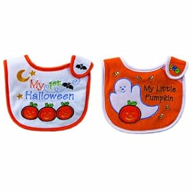 Luvable Friends Embroidered Halloween Side Closure Baby Bib