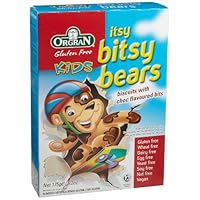 OrgraN Itsy Bitsy Bears With Chocolatey Bits, 6.2-Ounce Boxes (Pack of 8)