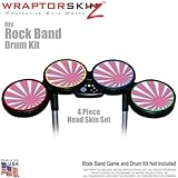 Rising Sun Pink Skin by WraptorSkinz fits Rock Band Drum Set for Nintendo Wii, XBOX 360, PS2 & PS3 (