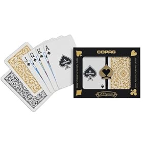  Copag Bridge Size Regular Index 1546 Playing Cards (Black Gold Setup)