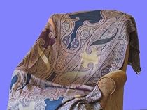 ROYAL PAISLEY CASHMERE JAMAVAR PASHMINA SHAWL THROW