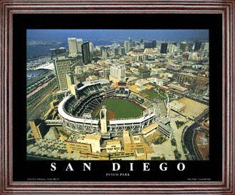 San Diego Padres - Petco Park - Framed 26x32 Aerial Photograph