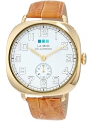 La Mer Collections Womens LMOVW2049 Tan Gold Oversized Vintage Watch