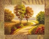 Afternoon Path by Mathews. Art Print On Canvas.. 28 inches width by 22 inches height. Art Print On Canvas.