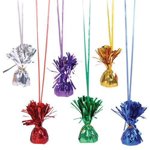 Metallic Balloon Weights - Assorted Colors (pack of 12)-image