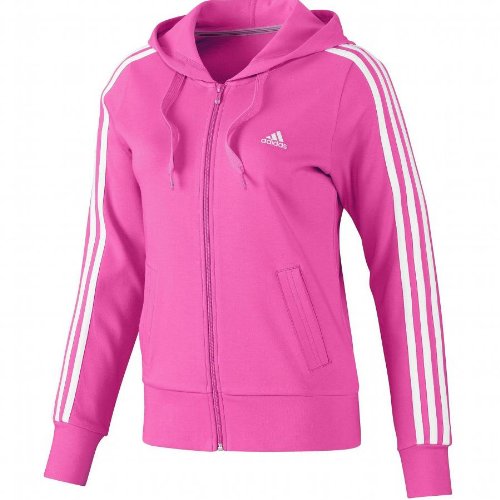 Adidas Damen Trainingsjacke ESS 3S Hood, intense pink f11/white/white, 42, O59864 Preisvergleich