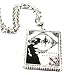 Beautiful Bella Essentials Vintage Couture "Fashion Insult" Double Sided Photo Charm Necklace on Linked Toggle Chain with Crystal Accents