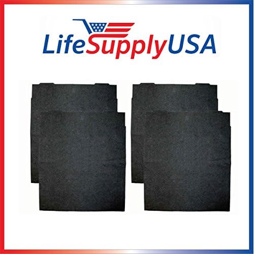 LifeSupplyUSA (4-Pack) Carbon Pre Filter Replacements Compatible with Whirlpool Whispure AP150 AP250 Sears Kenmore 83353 83374 83377 83234 Air Cleaner, Part # 8171433 / 8171433k